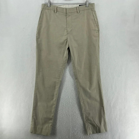 Banana Republic Pants Men's Sz 31x30 Beige Core Temp Non Iron Slim Fit Tapered - Picture 1 of 13